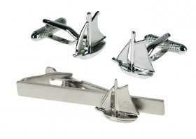 Tie Bar / Cufflink Set - Yacht